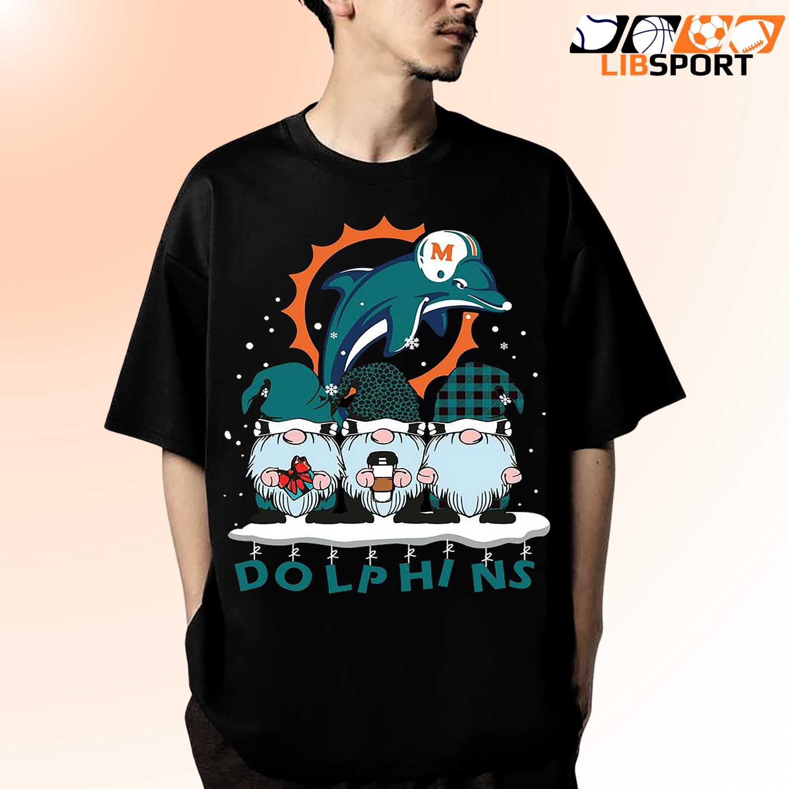 Miami Dolphins Gnomes T-Shirt, Cute Nfl Football Tee, Unisex Game Day Shirt